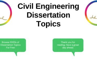 Civil Engineering Dissertation Topics