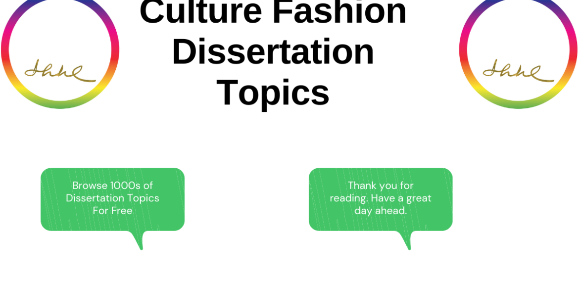 Culture and Fashion Dissertation Topics