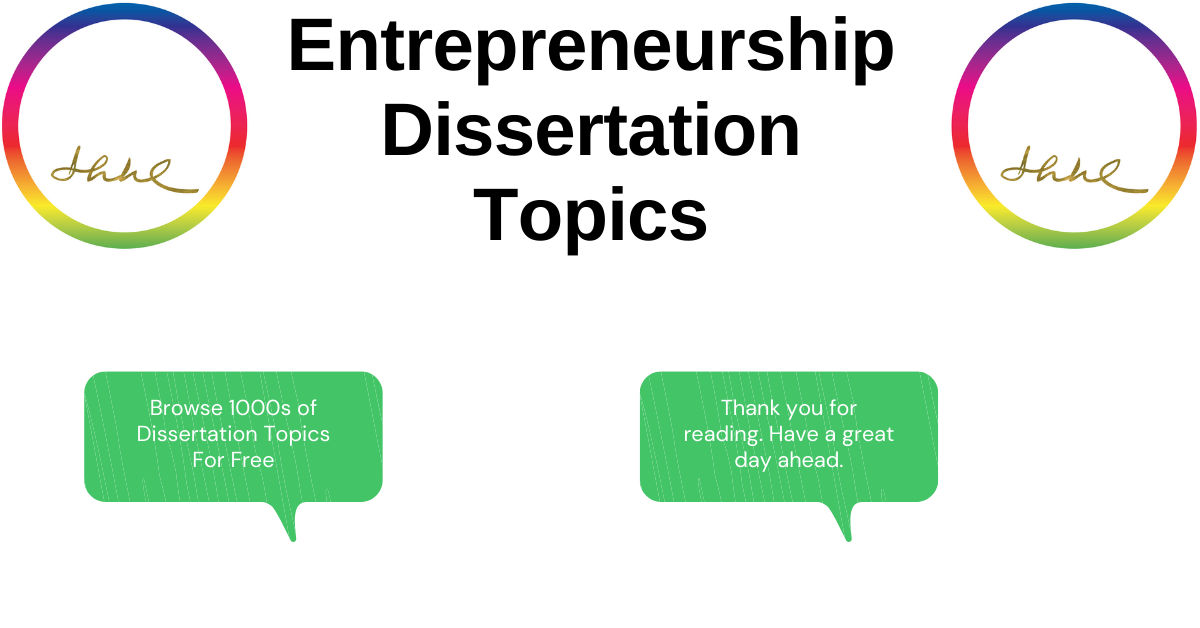 topics for dissertation in entrepreneurship