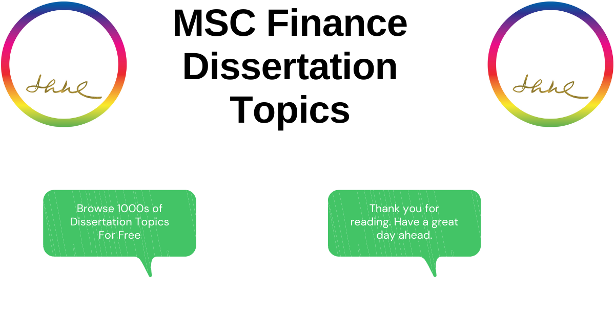 msc finance and investment dissertation topics