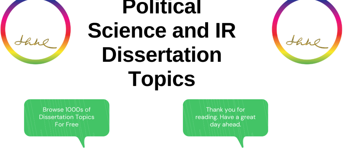 Political Science and International Relations Dissertation Topics