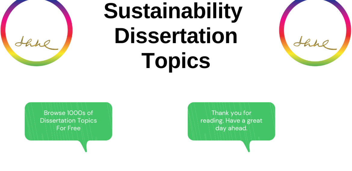dissertation ideas sustainability
